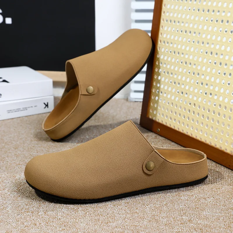 

Summer Retro One-pedal Men's Shoes Lightweight Bag Head Men's Slippers Outdoor Men's Sneakers and Casual Shoes Tenis Masculino