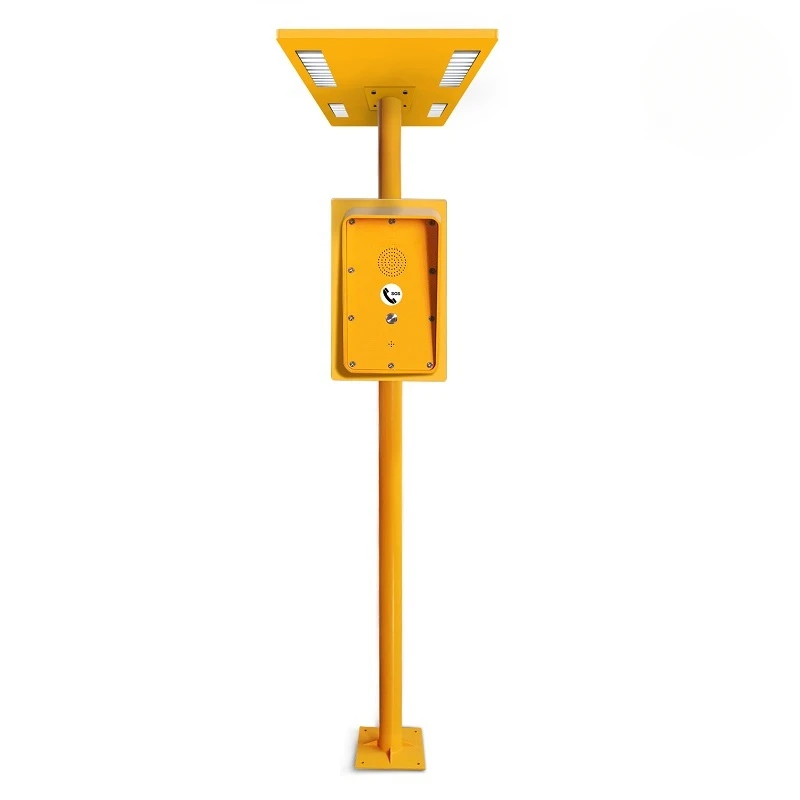 KNTECH Roadside Telephone Auto Dial Emergency Highway Call Box Telephone with Pole Stand KNZD-09A-SC5