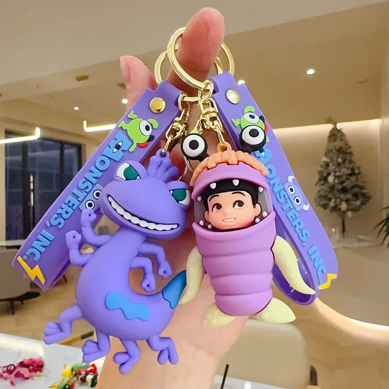 Anime Monsters, Inc Themed Keychain Fashion Silicone Dolls Bag Pendant Car Key Accessories Students Give Each Other Small Gifts