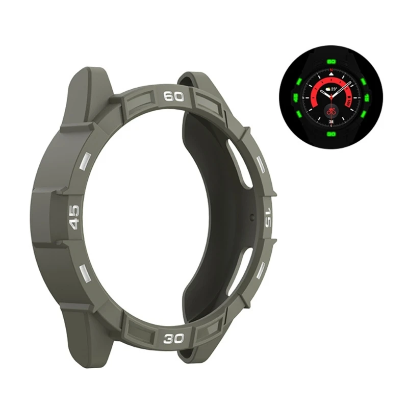 Anti-scratch Protective Case Screen Protector Compatible for Watch 5 45mm Cover Dustproof Smartwatch Soft TPU