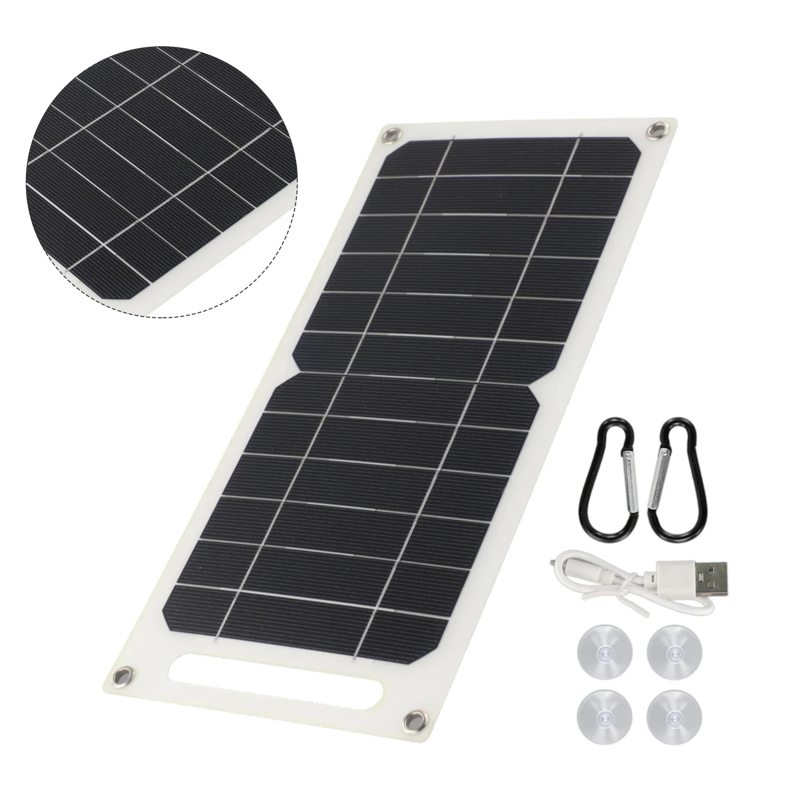 Durable Solar Panel Flexible Solar Panel Solar Water Pumps Suction Cup With Data Cable With Mountaineering Buckle