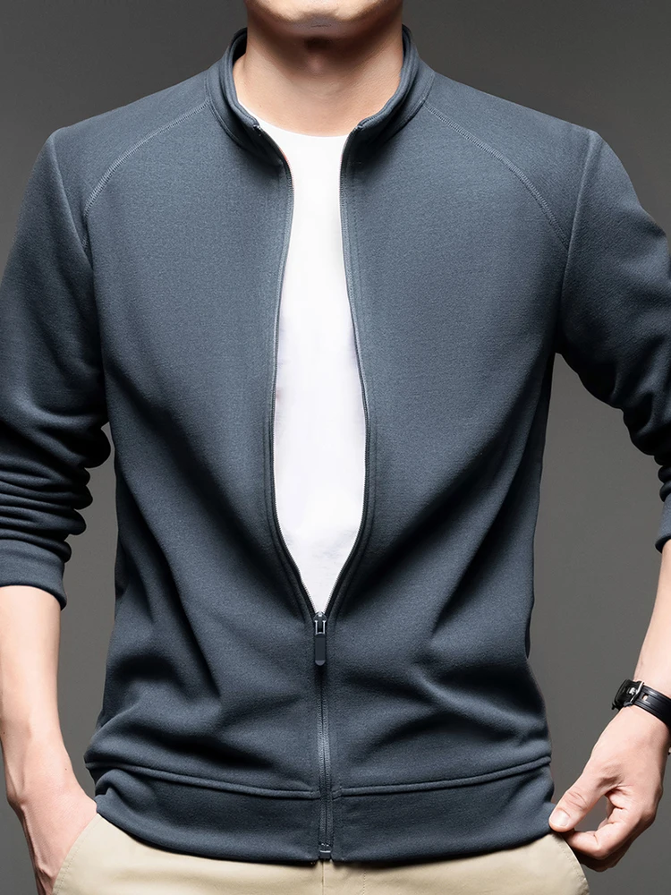 

Men's Casual Zipper Hoodie Jaet oulder Sve Insertion Stand Collar Autumn Winter Faion Sportswear Outerwear