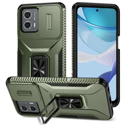 Military Grade Ring Holder Case For Motorola Moto G 5G 2024 MotoG 4G 2023 Heavy Duty Camera Lens Slide Cover Moto G 5G 2023 Case