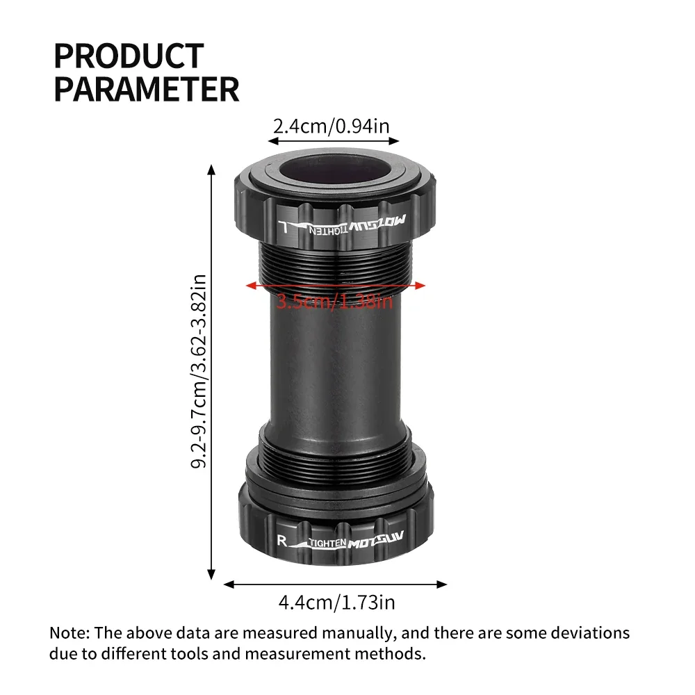 MOTSUV Bottom Bracket 68/73mm Bicycle Axis MTB Road Cycling Bottom Bracket Waterproof CNC Aluminum Alloy BB Crank Set Axis Parts