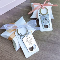 Custom Stainless Steel Beer Bottle Bottle Opener Keychain Baptism Birthday Gift Wedding Party Gift for Guest Key Chain