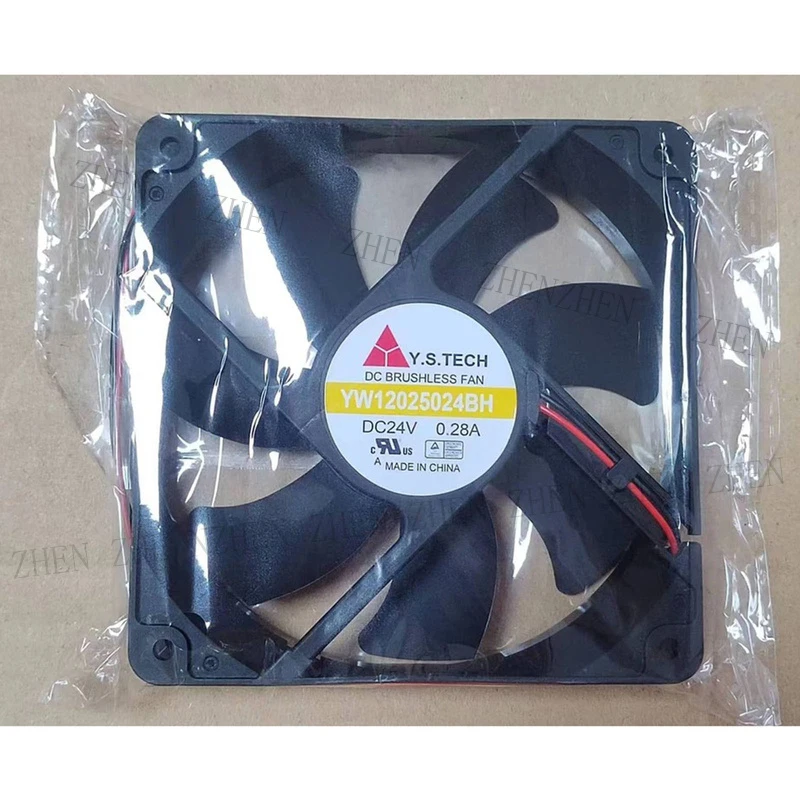 S New for Y.S.TECH YW12025024BH DC24V 0.28A 2pin Axial cooling fan#QW