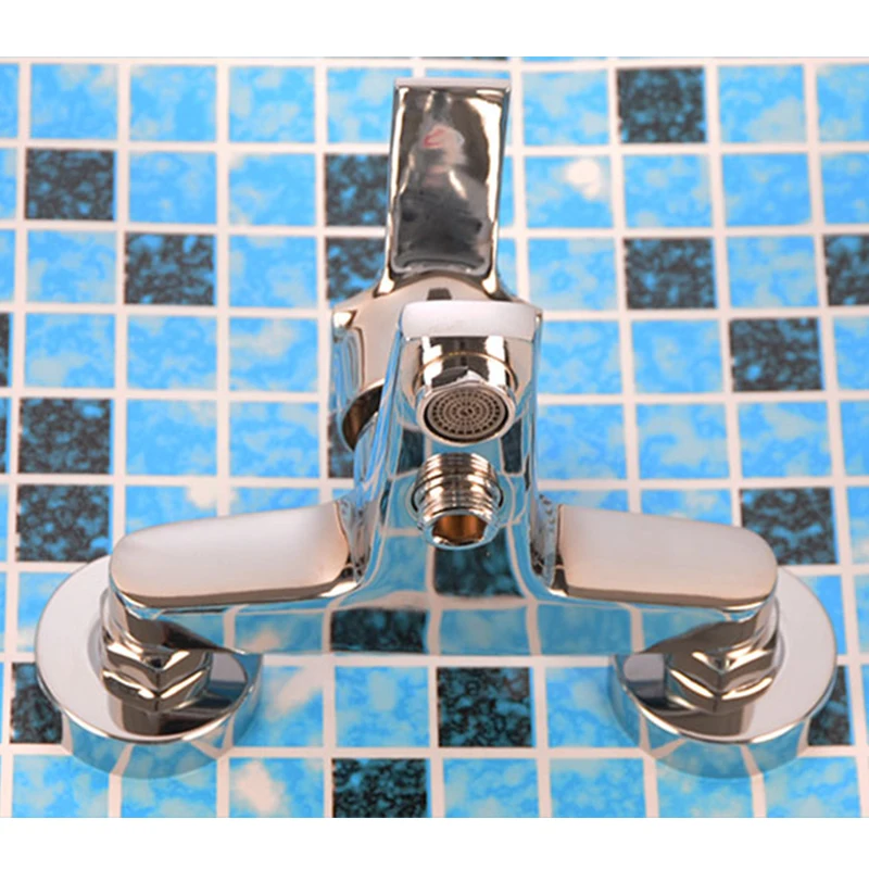 2PCS Stainless Steel Faucet Decorative Cover  Increase With High Depth Triangular Valve Shower Faucet Cover