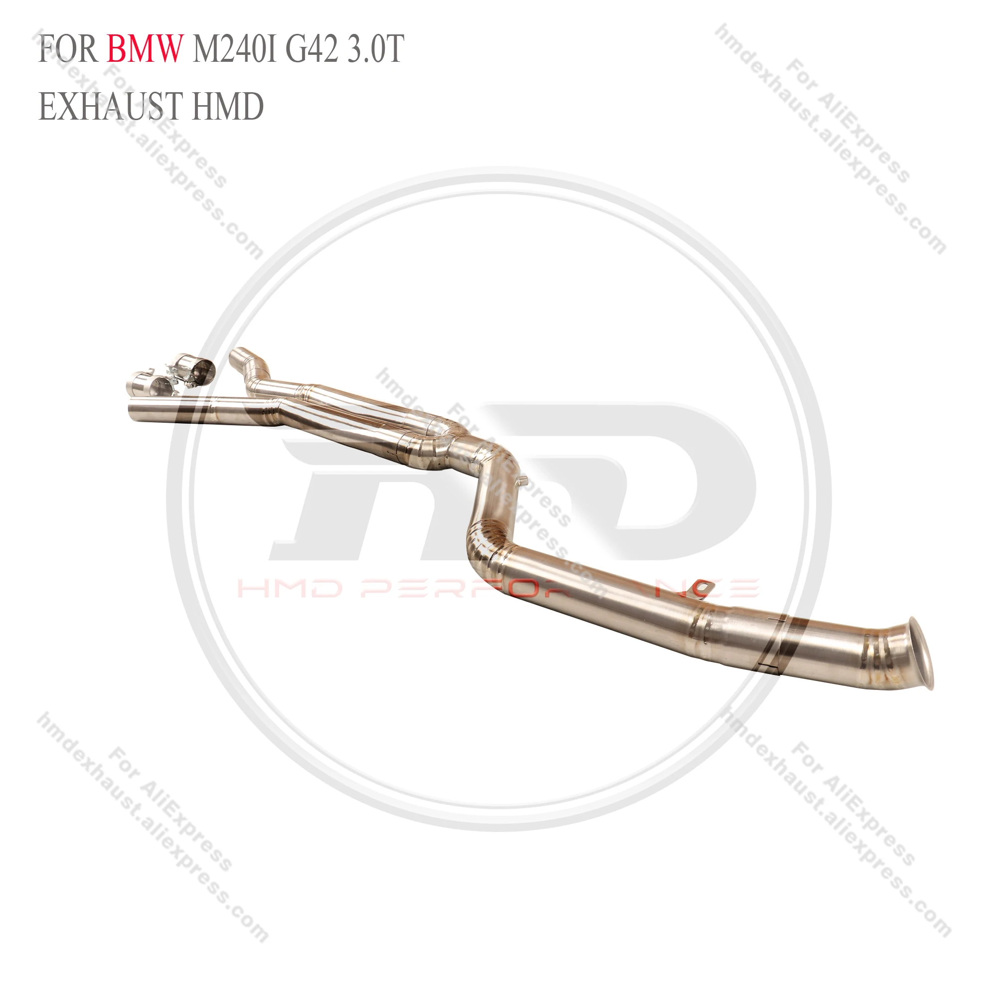 HMD titanium alloy Exhaust System Performance Middle Pipe For BMW M240i G42 3.0T Race Tube