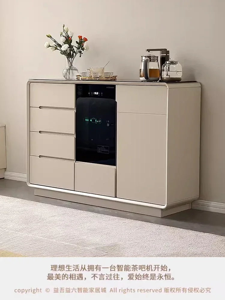 

2024 new home intelligent voice tea bar machine, storage cabinet integrated with disinfection, living room water dispenser,