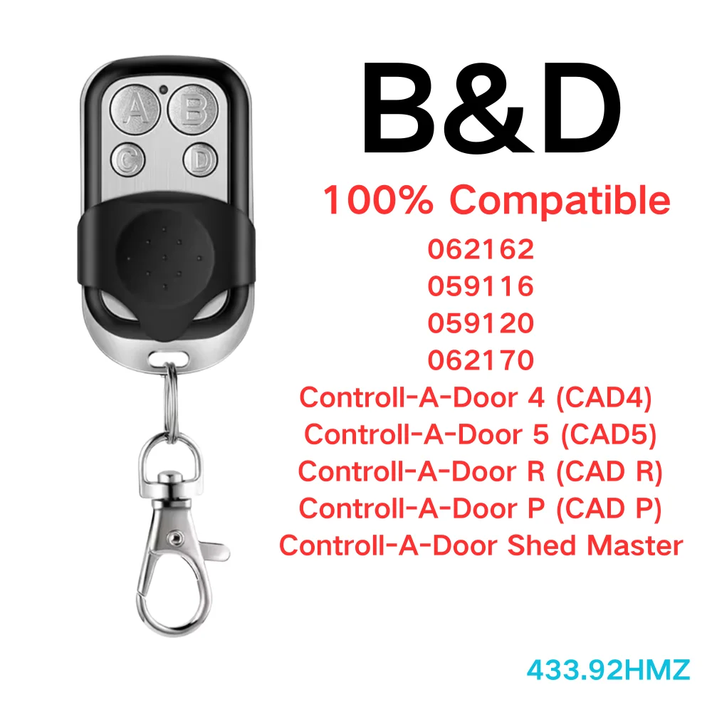 B&D BnD B and D Garage Door Remote Easylifter Econolif Cad4 Cad5 Cadp Gate Door Control Compatible With