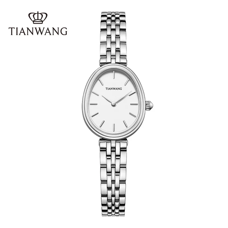 TIAN WANG Women Watches Vintage Quartz Gold Watch Oval Dial  Birthday Gifts Women Stainless Steel Ladies Clock