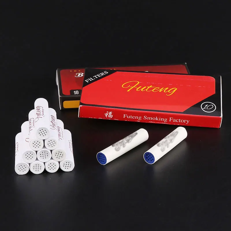 200Pcs/Box Smoking Cigarett Pipe Filter Core 9mm Activated Carbon Smoke Pipe Filters Core Adsorbing Nicotine Smoke Oil Filter