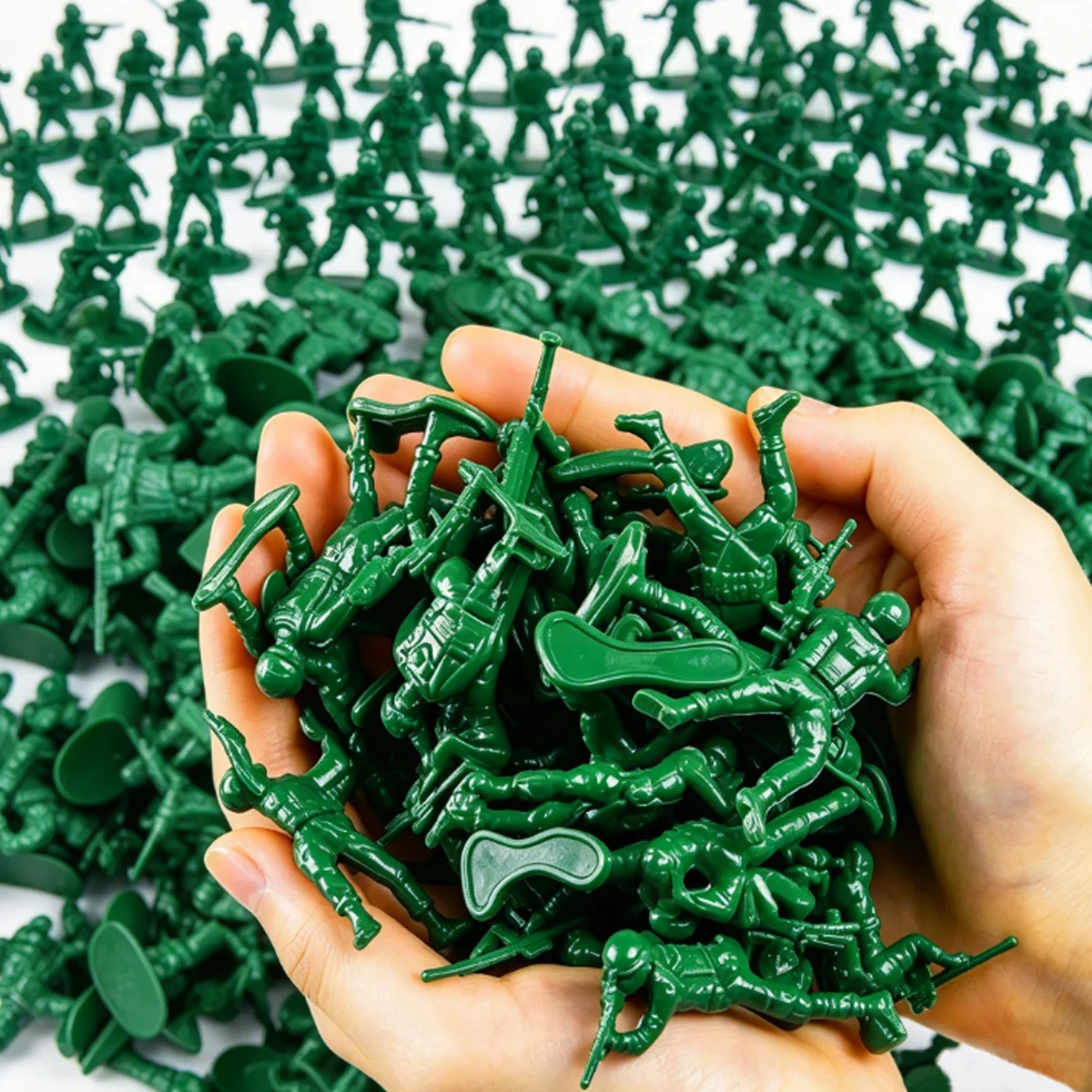 13/39Pcs Random Style 5cm Tactical Army Soldier Figurines in Green Military Miniatures for Desktop Display & Diorama Scene ZSY