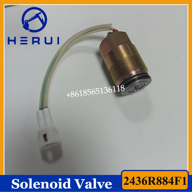 

2436U1453S8 2436R884F1 Hydraulic Pump Solenoid Valve for Excavator SK100 SK120 SK200 SK210 K220 SK250