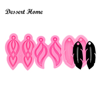 DY0406 Tassel/Feather/Hook shape Earrings Epoxy Resin Molds for DIY Jewelry Shiny Glossy Silicone Mold Wholesale