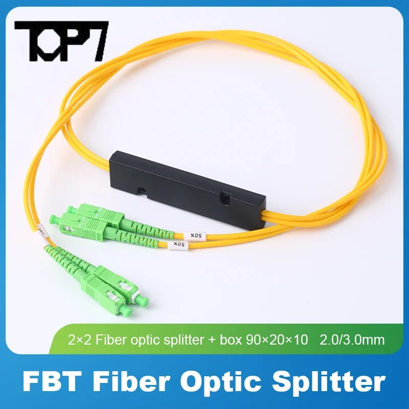 

SC/APC Connector 2x2 2.0/3.0mm 10 90 20 80 30/70 40/60 50/50 FBT Fiber Optic Splitter SC/APC Connector