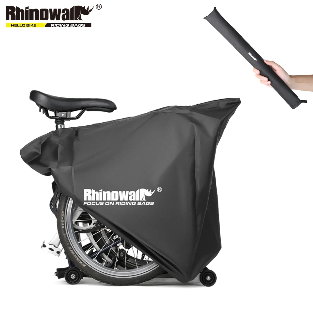 Rhinowalk Opvouwbare Fietstas Hoes Voor Brompton Lichtgewicht Opberghoes Met Dubbele Glijbaan Ritsen Fietsaccessoires