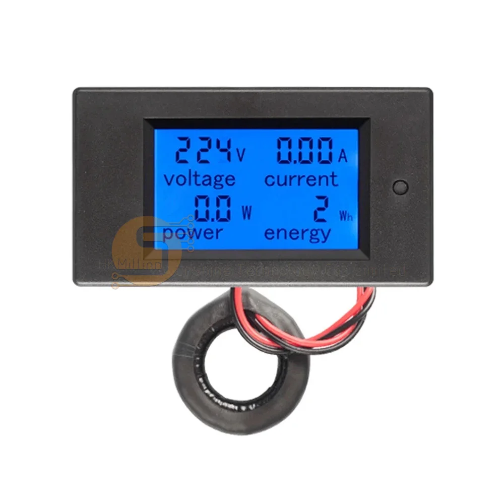 PZEM-061 Digital LED Power Monitor Energy Meter 80-260V 100A Voltmeter Ammeter Watt Voltage KWH for Home Electric Usage