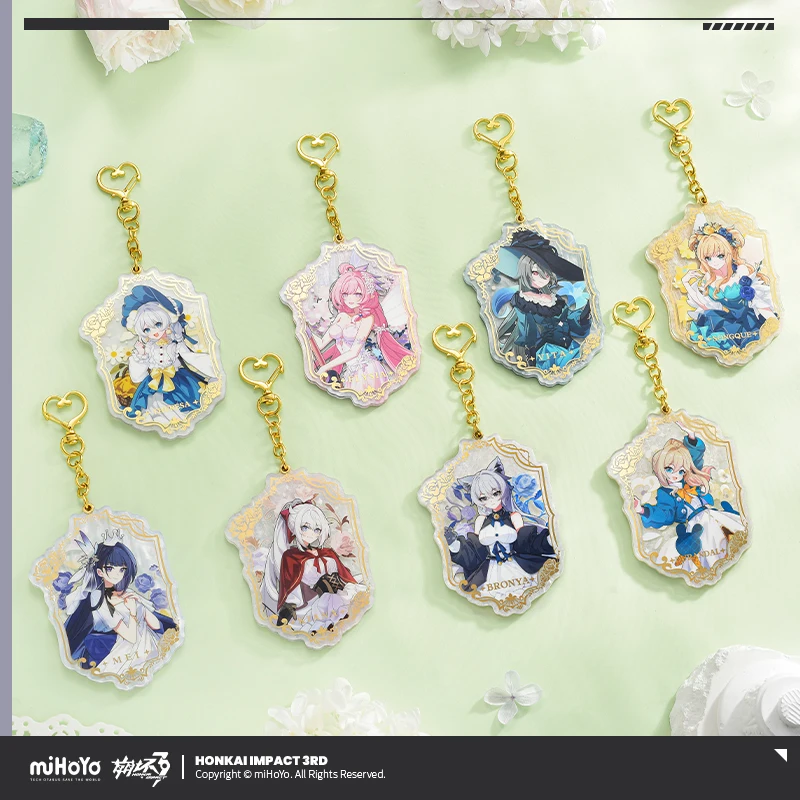

2025 Anime Game Honkai Impact 3 Fanglin Dream Ballad Series Acrylic Pendant Elysia Theresa Kiana Raiden Mei Keychain MiHoYo Gift