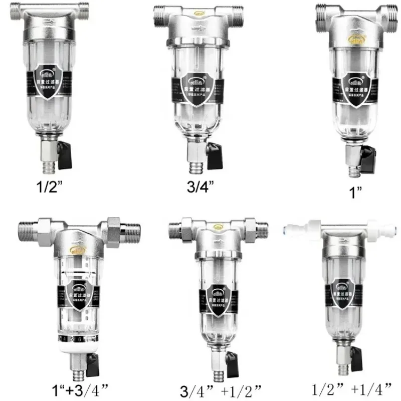 304 aço inoxidável pré filtro, casa inteira casa poço filtro de água, retrolavagem subterrânea, alto fluxo industrial
