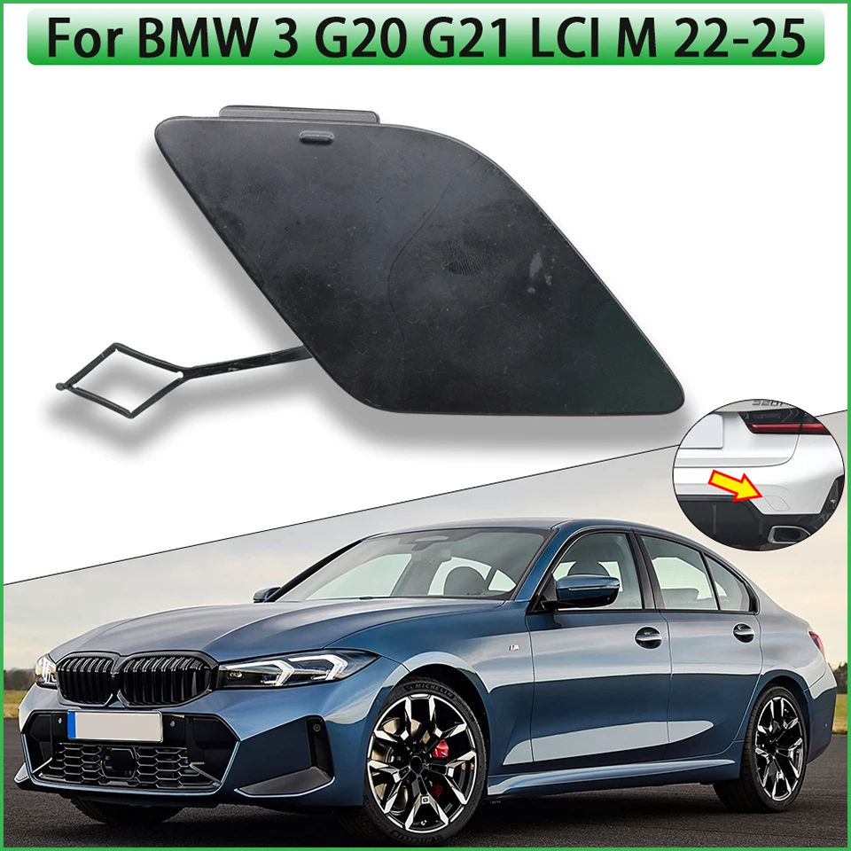 Gancho de reboque traseiro para BMW 3, G20, G21, LCI, M Sport, Auto Tampa Cap, Auto Shell Tampa Trim, Reboque, Trim, 51125A697D5, 2023-2025