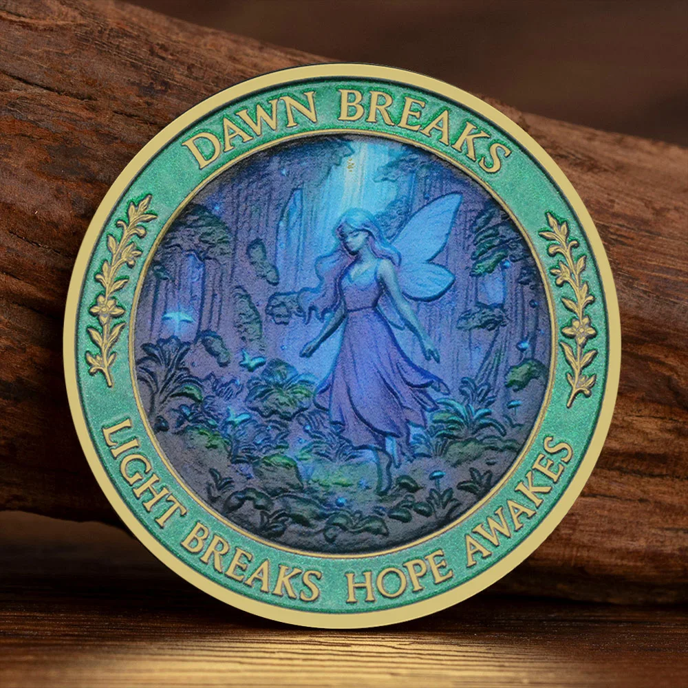 The Dawn Is Coming Collection Coin Gold Plated Down Breaks Light Breaks Hope Breaks Souvenir Coin