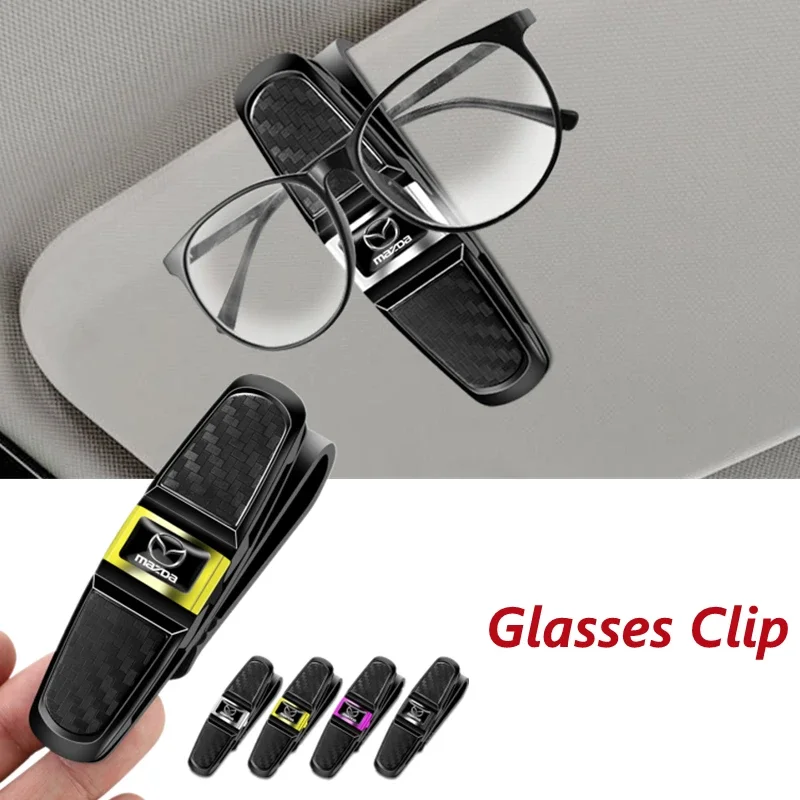 

ABS Car Inner Glasses Clip for Mazda Atenza Axela 6 3 5 2 CX5 CX7 323 MX30 CX30 CX3 CX9 MX5 Sunglasses Card Ticket Clamp Storage