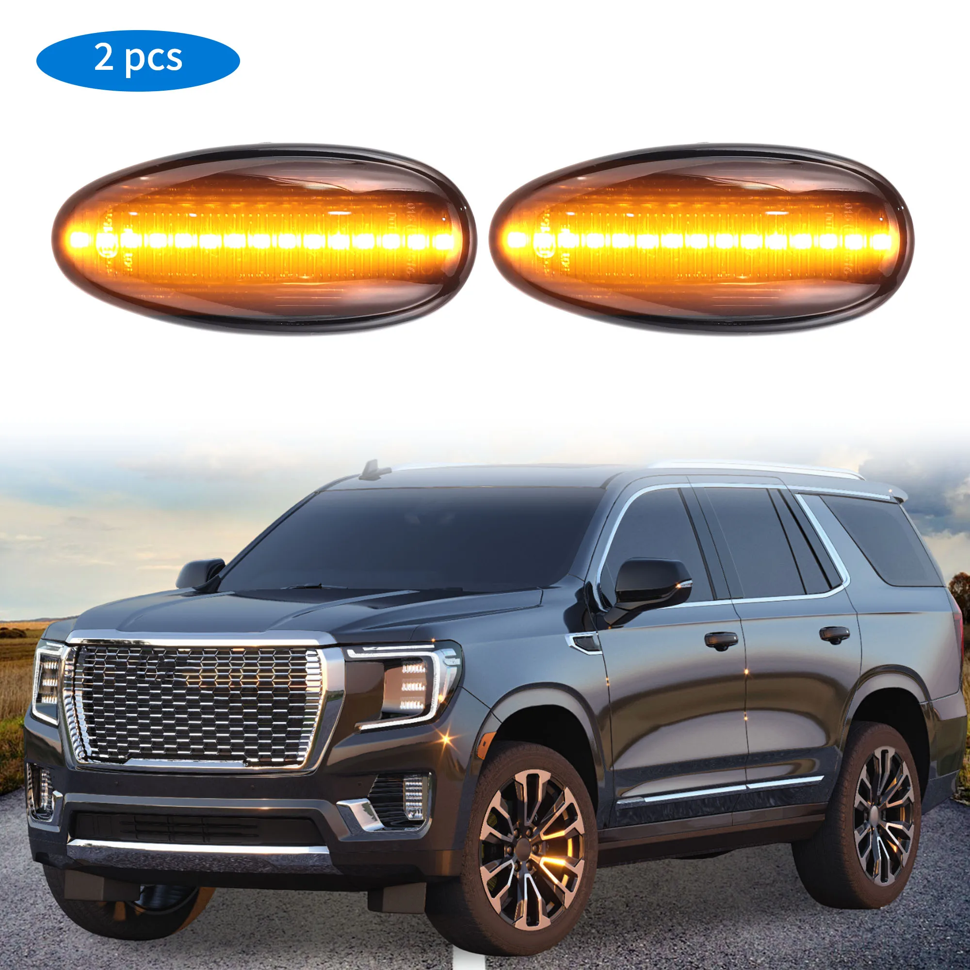 

UXCELL Side Fender Marker Light for Mitsubishi Pajero Typ V60 BJ Front Left Right Turn Signal Lamp Replacement 2Pcs