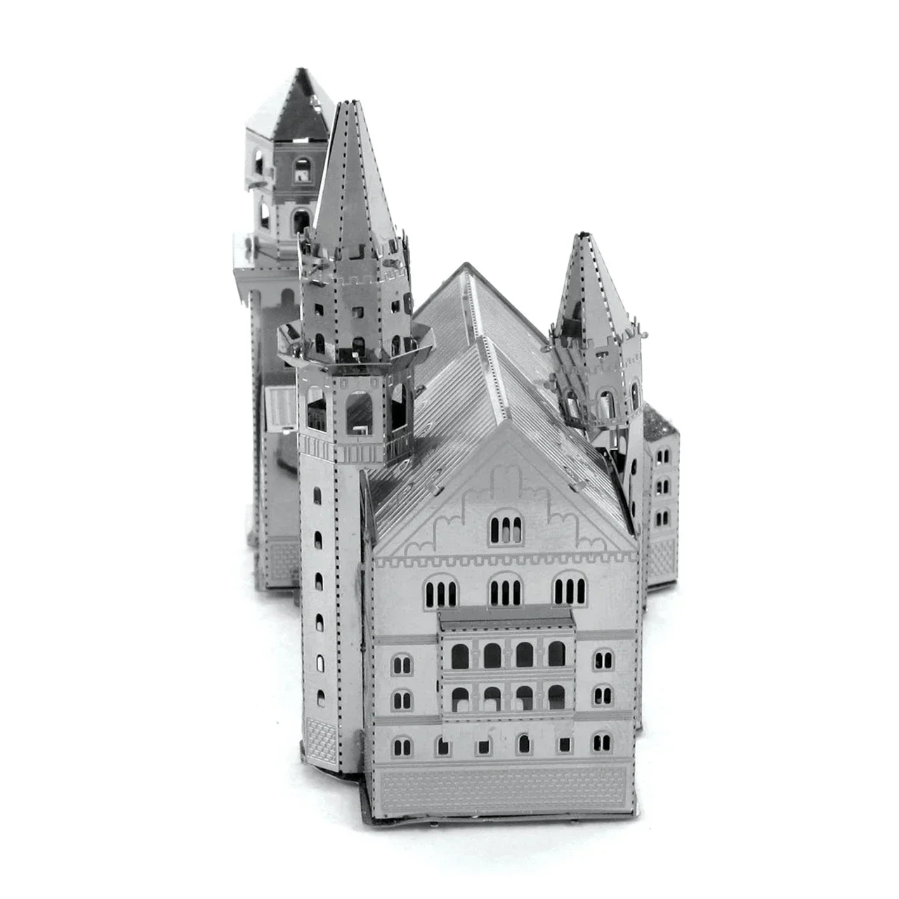 Castelo de pedra de cisne 3D kits de modelo de quebra-cabeça de metal DIY quebra-cabeças cortados a laser brinquedo para crianças