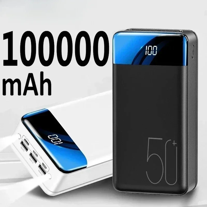 2023Nowość 200000 Power Bank mAh Przenośny, szybkie ładowanie PowerBank 3, zewnętrzna ładowarka USB PoverBank do telefonów komórkowych, tabletów