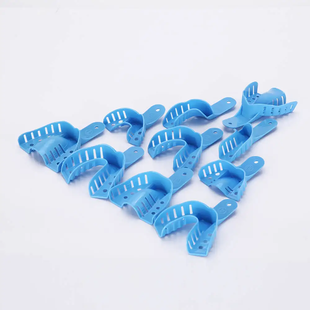 JOY-Dental Impression Tray, ferramenta durável, azul, 5 pares por pacote