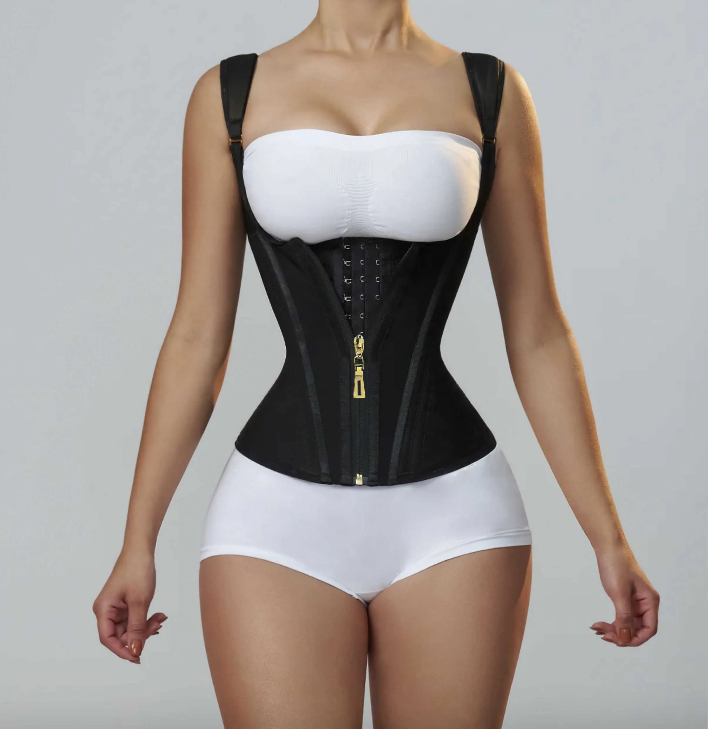 

Vest models corset zip built-in buckle rubber waist seal waist and abdomen shapewear female