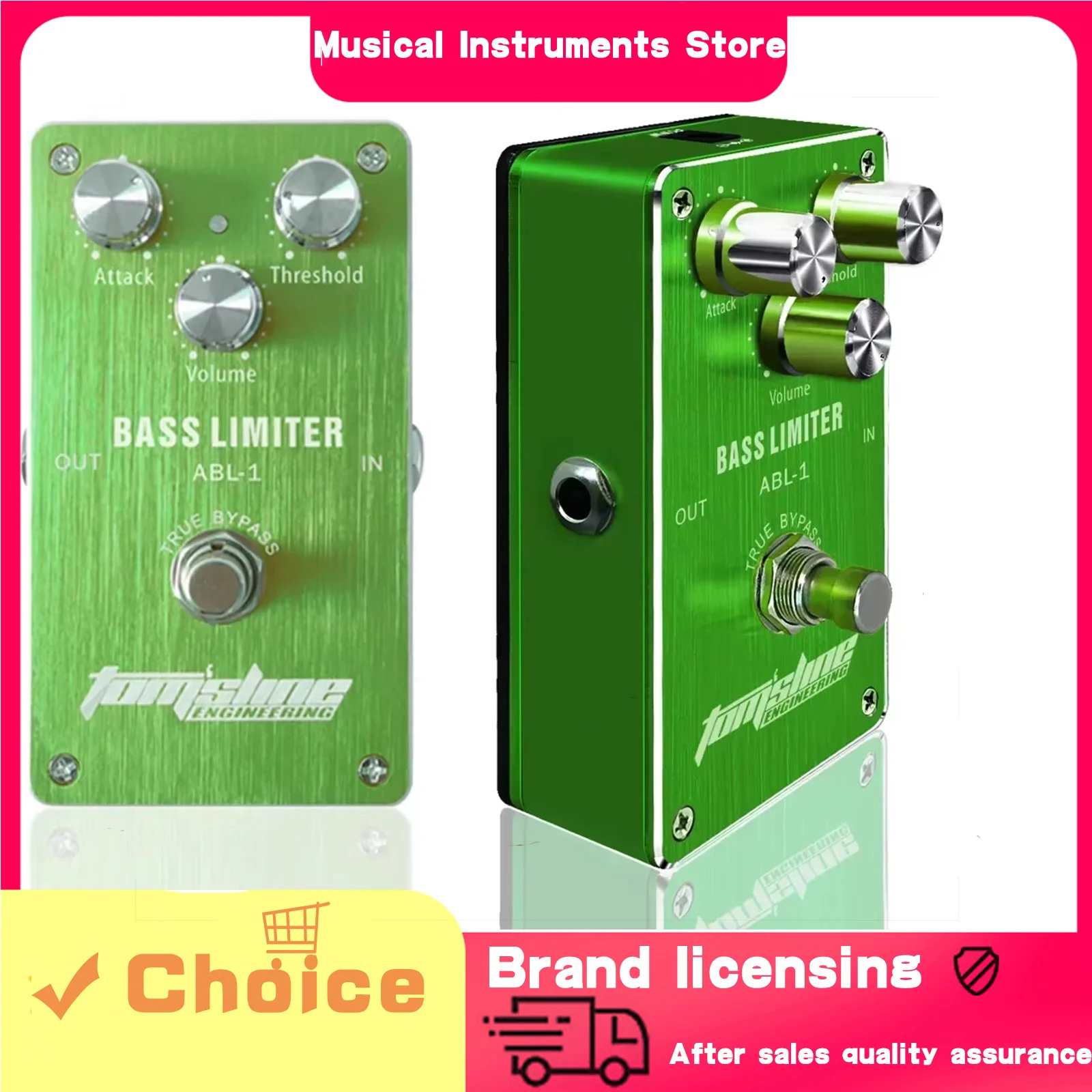 aroma-エレキギターエフェクトペダル-ベースリミッター-トゥルーバイパス-アルミ合金ハウジング-ペダルベースエフェクトペダル-abl-1-ベースパーツ