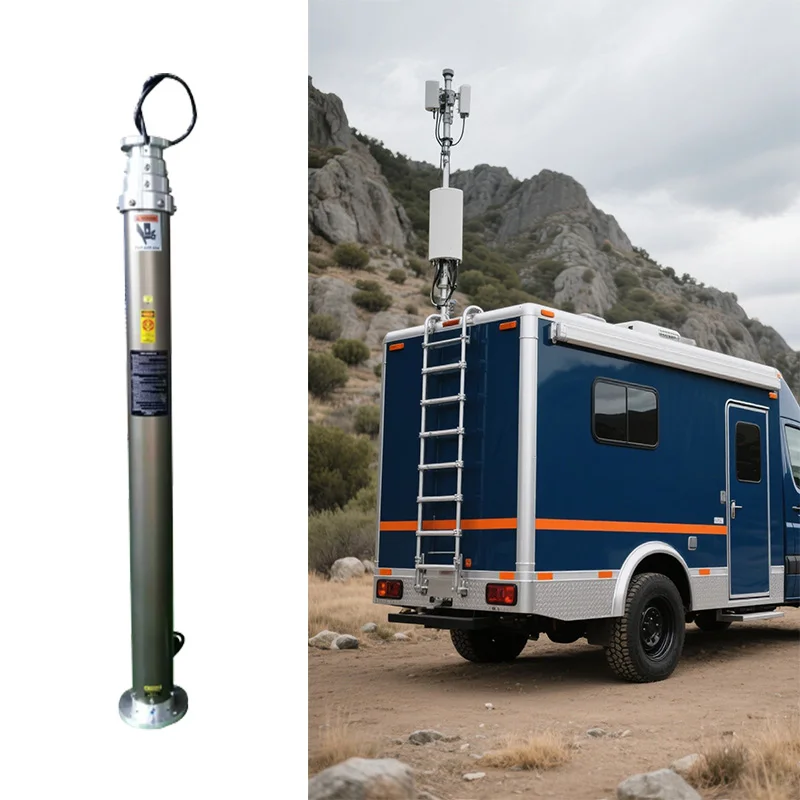 3M Pneumatic Vehicle Mast Telescopic-20kg Aerodynamic Antenna Light CCTV