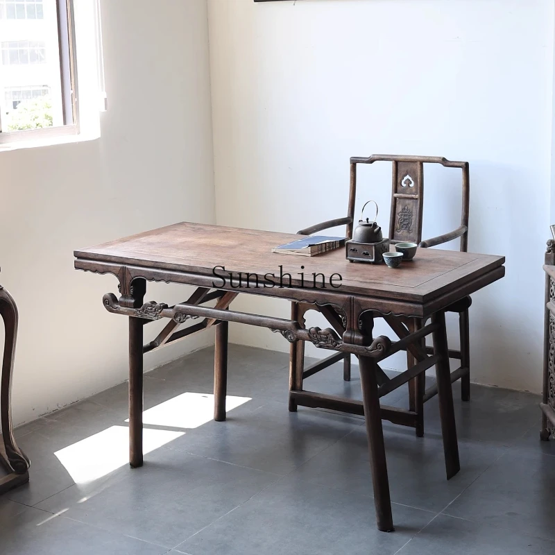 

March folding solid wood Chinese painting and calligraphy table table table antique old classical writing