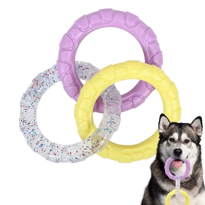 Aggressive Dog Chew Toys Dog Chewing Ring Toy Squeak Toys Dog Chew Toys Chew Toys Ring For Teeth Cleaning Indestructible Dog