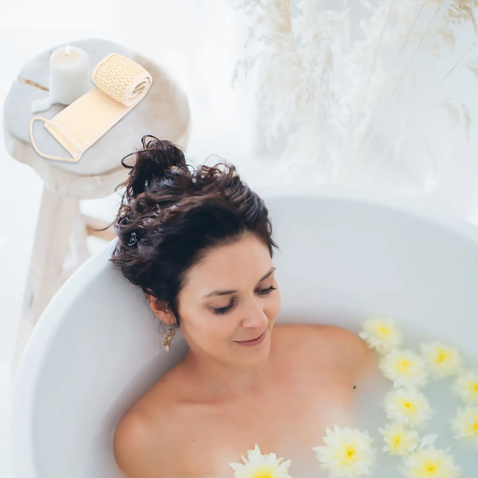 

Набор из 2 шт. шелковых мочалок-щеток для душа в форме тыквы, отшелушивающая щетка для спины с длинным ремешком, массажер для тела, для расслабления и очищения кожи