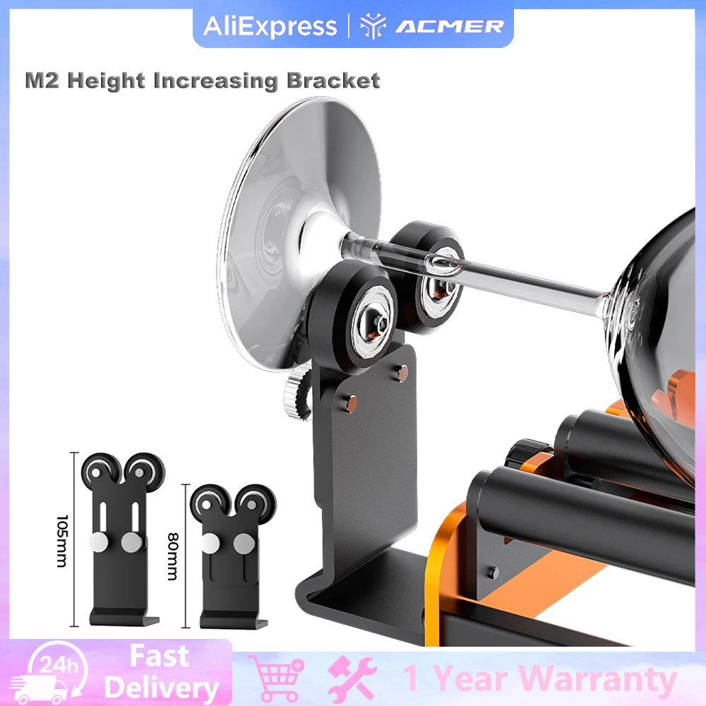ACMER M2 Height Increasing Bracket For Engraving Cylindrical Objects Cans Roller Support Frame Stand Bracket Y-Axis Rotating
