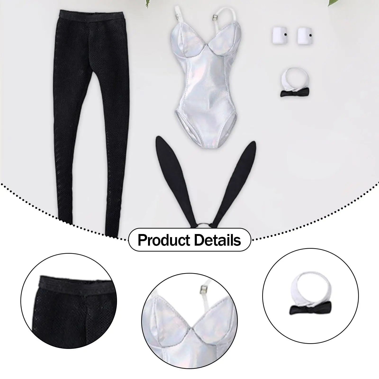 1:6 スケールミニチュアバニーガールコスチュームスタイリッシュなカジュアルコスプレアニメ役割衣装ボディスーツ 12 インチ女性人形フィギュア衣装