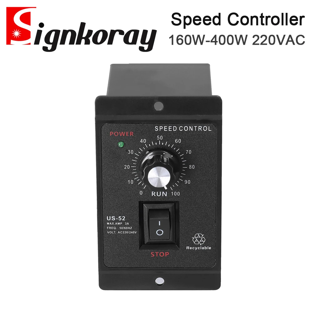 SignkoRay US-52 160-400W Motor Speed Controller AC220V 50/60Hz 90-1400r/min Speed Regulator Switch AC Controller For Servo Motor