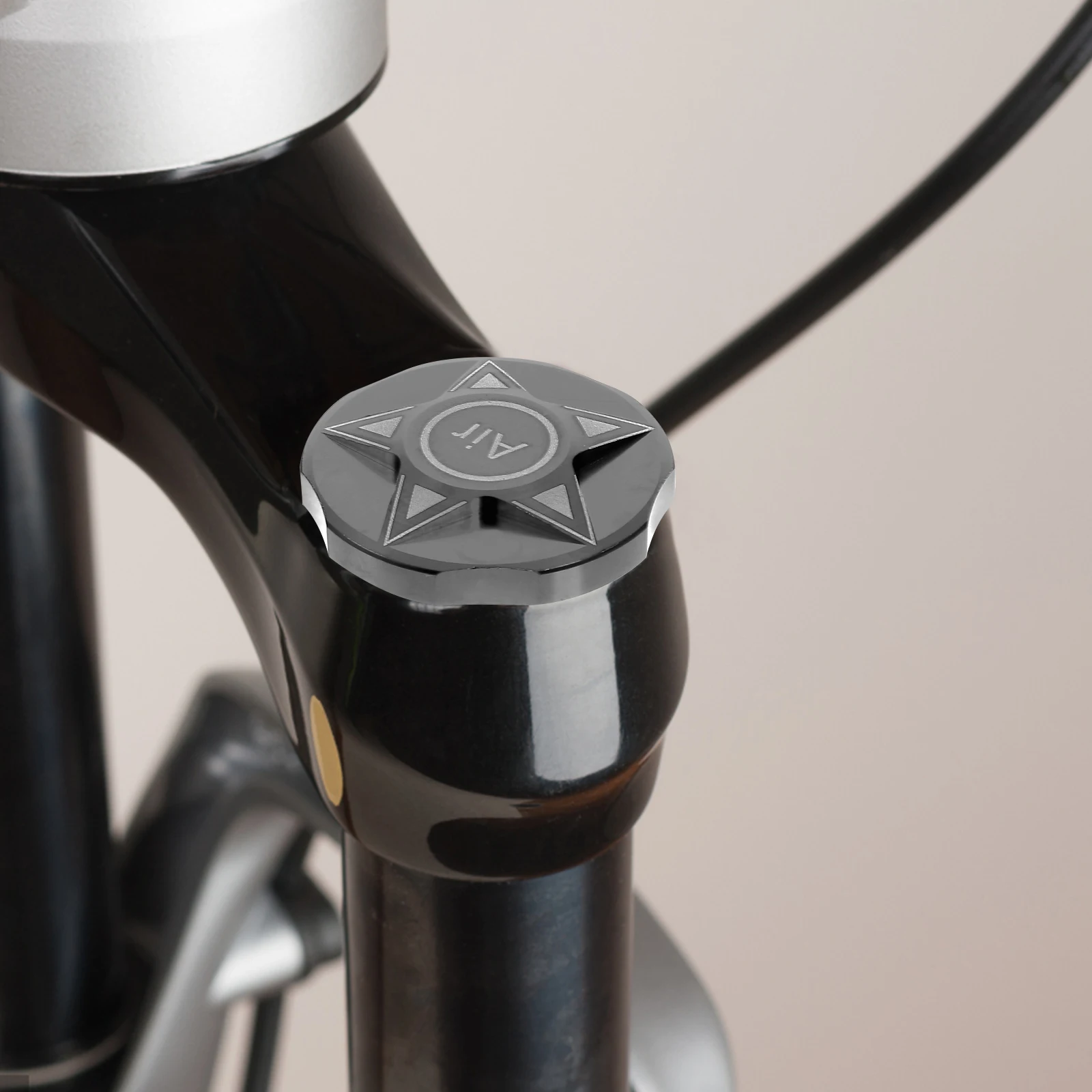 

Front Fork Dust Cap Aluminum Alloy Shock Absorber Cover Lightweight Hollow Design Easy Resistant Long Life