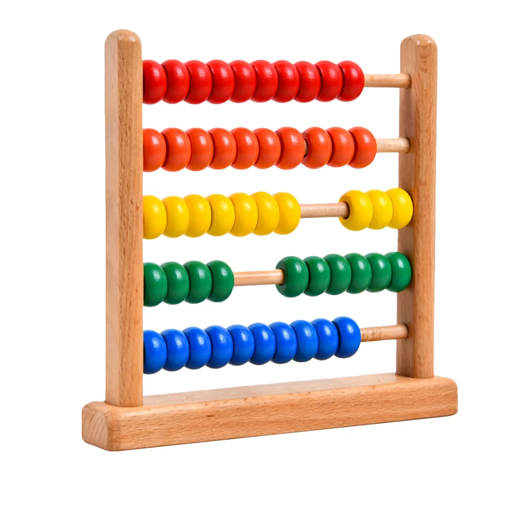 Abacus Rack Teaching Aids Counting Practice Toy Mental Arithmetic Portable Digits Wooden Math Learning