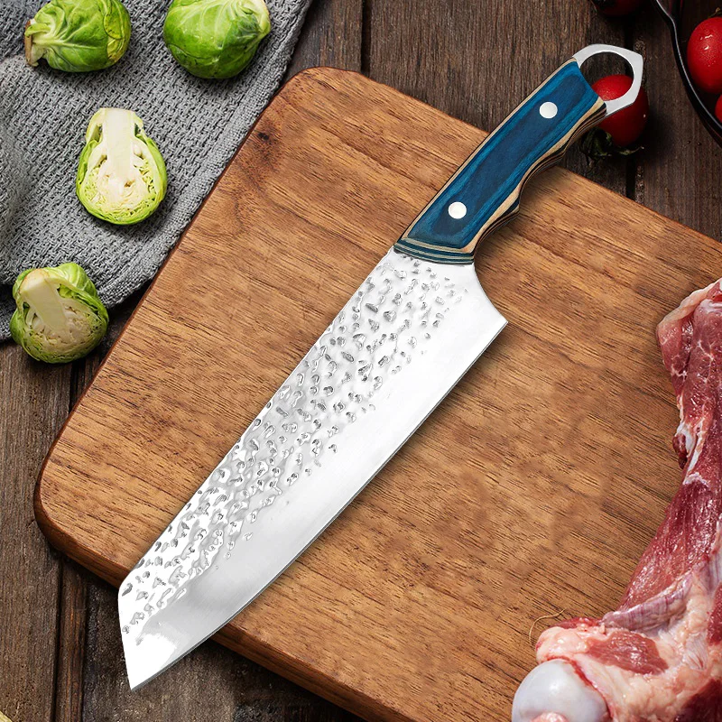 Stainless Steel Kitchen Chef Knife Sharp Meat Butcher Cleaver Slicing Kitchen Vegetable Fruit Knives Hand Forged Butcher Knife