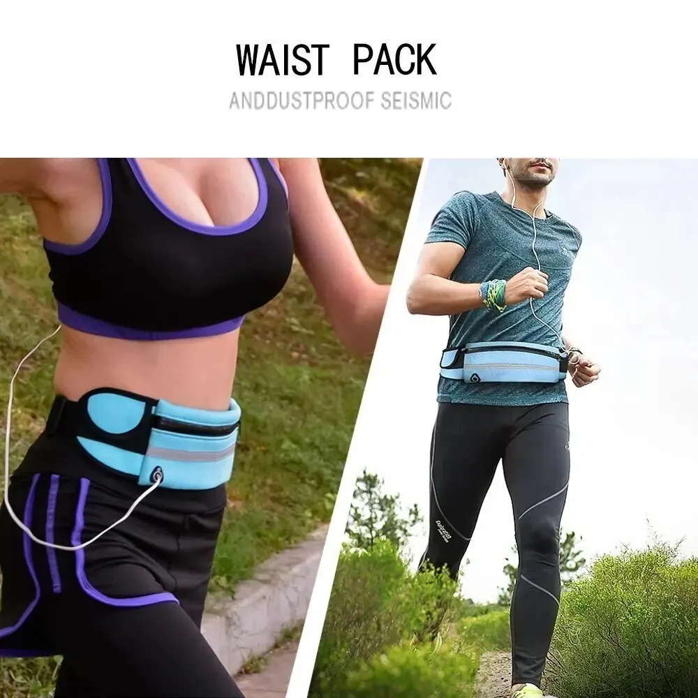 1Pcs Outdoor Sports Waist Bag Waterproof Pack Close Fitting Invisible Belt Fitness Anti Theft Mobile Phone Waist Bag Bottle