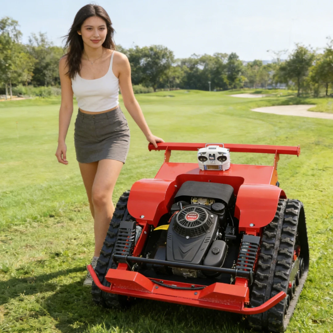 

Customized tracked remote-controlled lawn mower for golf courses with high horsepower and exclusive beauty customer service