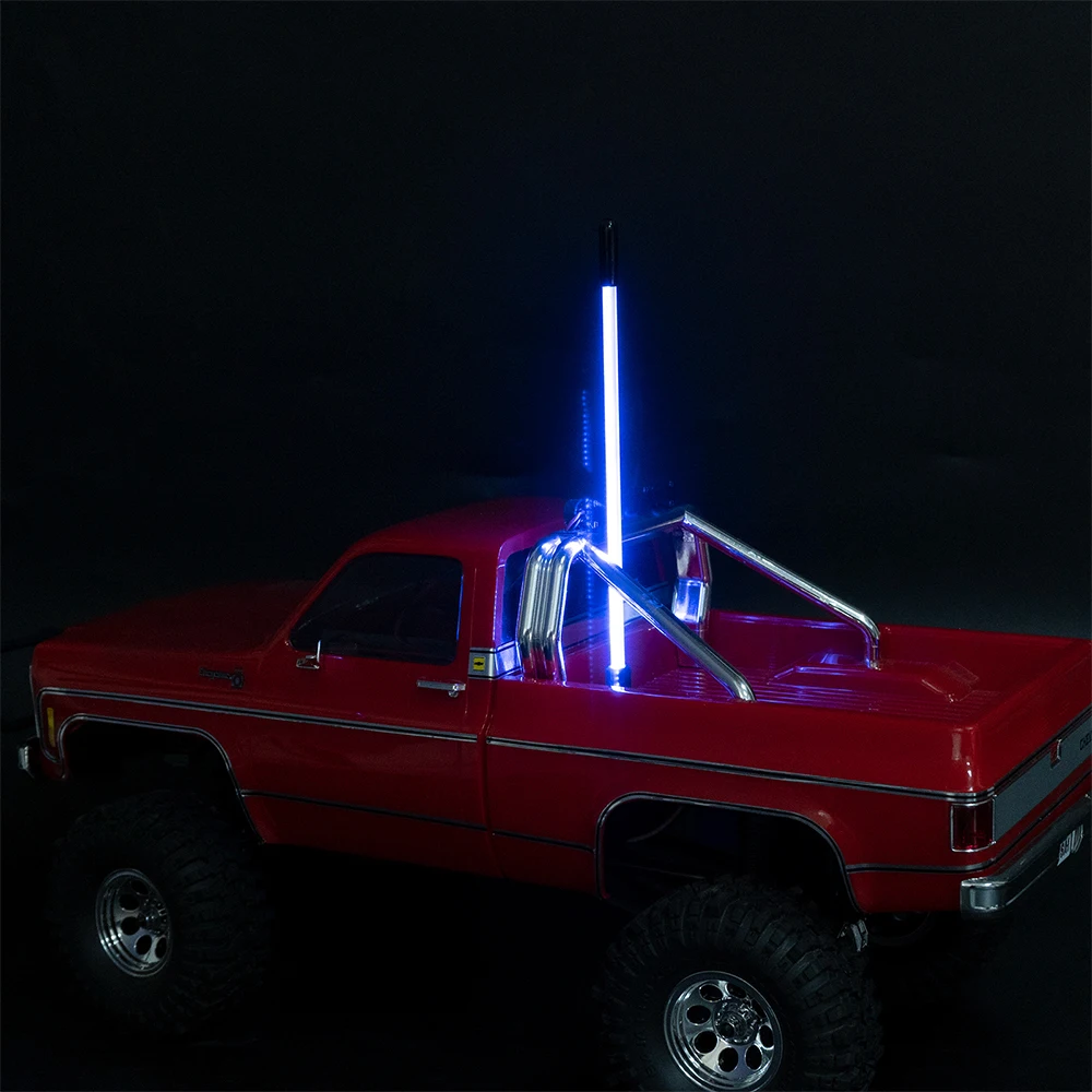Axspeed rc carro brilhante mastro de bandeira luz led holofote lâmpadas luz noturna para 1/24 axial scx24 1/18 trx4m atualizar peças