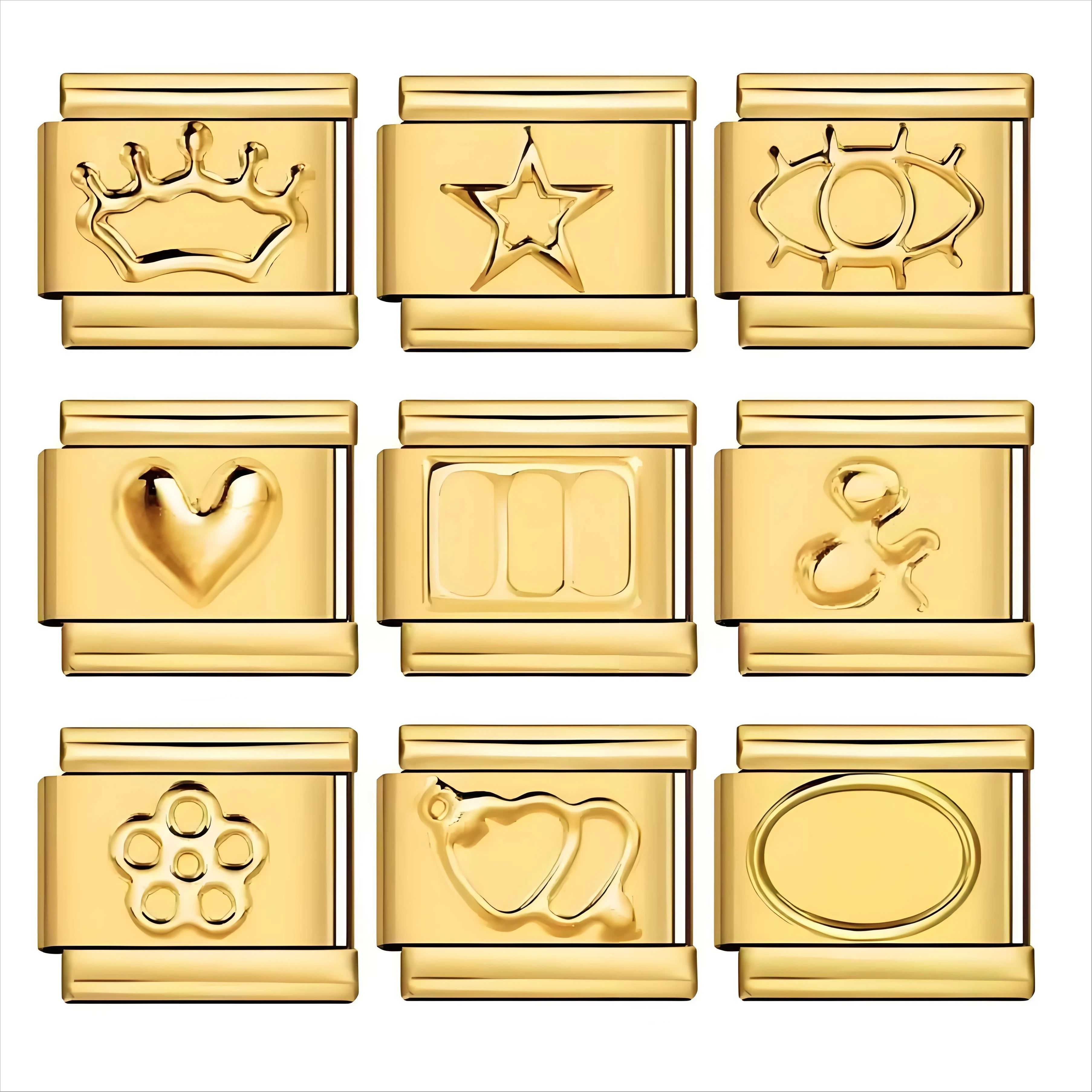 التيتانيوم الصلب جميع الذهب ختم سلسلة نمط الإيطالية وحدة سوار DIY 9mm الفولاذ المقاوم للصدأ متعدد سلسلة Personaliz مجوهرات الأزياء #3