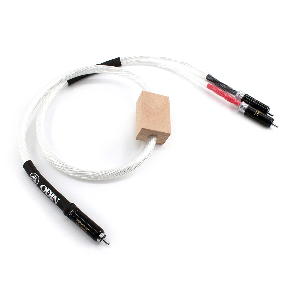 

nordost ODIN Hi-End OCC silver plated cable One RCA to Two RCAs Interconnect Single line hifi Audio RCA extension cable