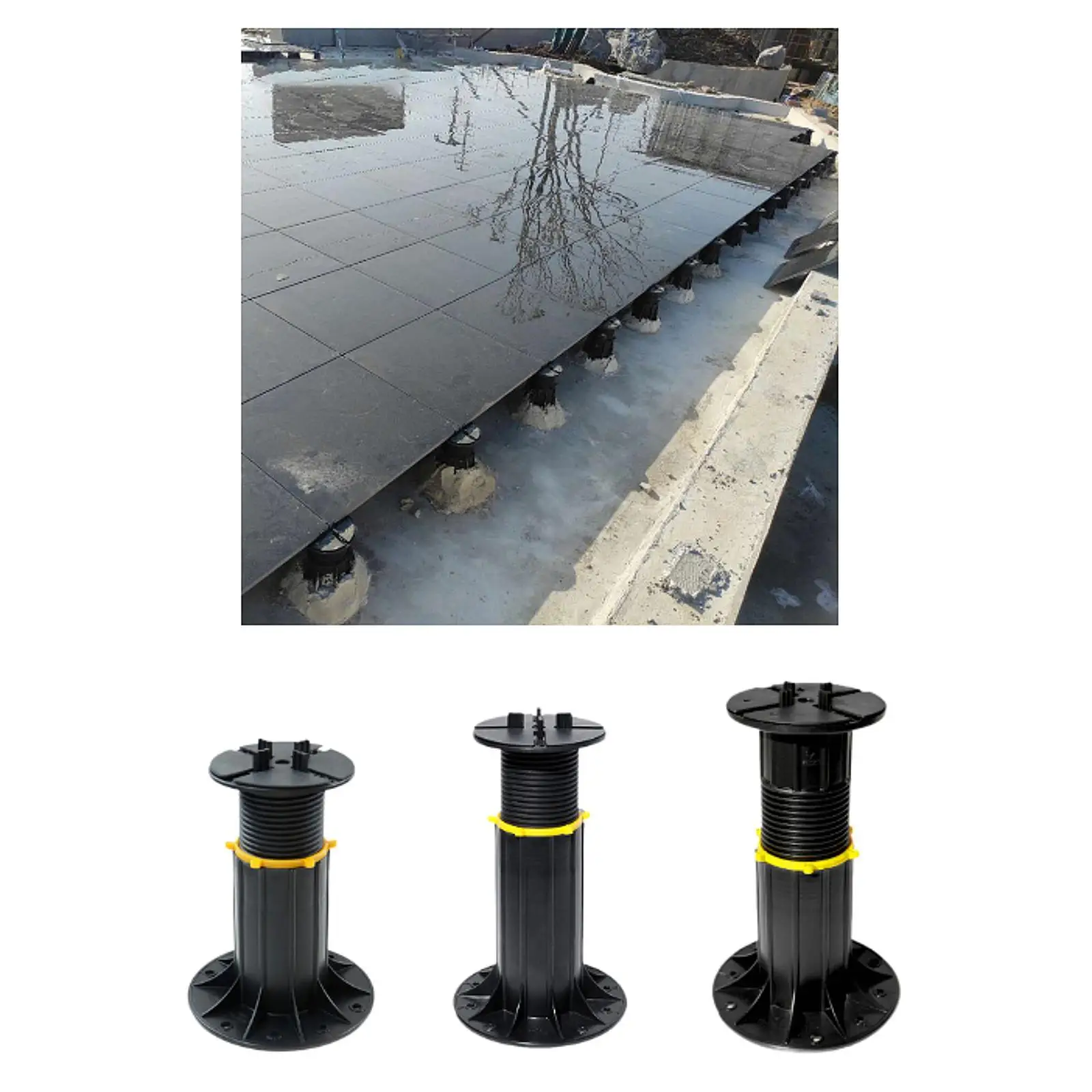 Floor Balancing Bracket, Raised Stone Material Holder, Dry Well Support for Balcony