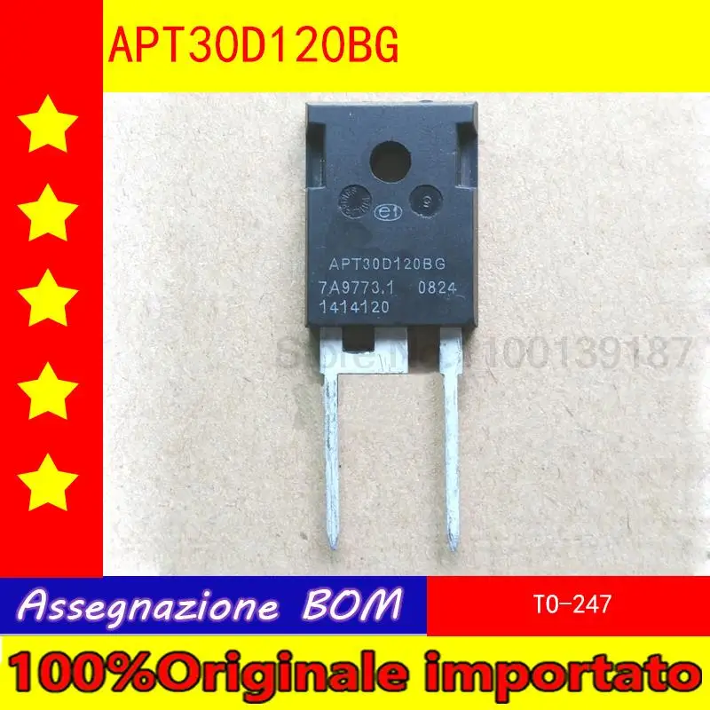 10pcs/lot   APT30D120BG APT30D120 TO-247  ULTRAFAST SOFT RECOVERY RECTIFIER DIODE  30A1200V